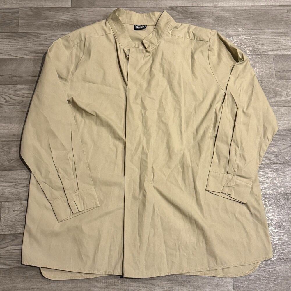 Disney Parks Galaxyโs Edge Star Wars Han Solo Costume Shirt Adult XXL Beige